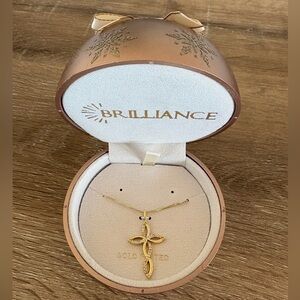 🚫SOLD🚫 NEW Christian Cross Gold Plated Necklace